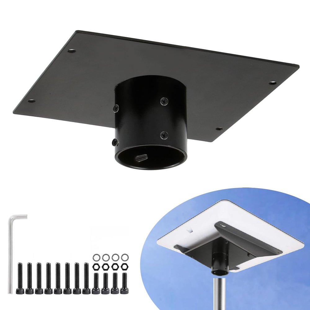 Universal Satellite Dish Mounting Kit, High-Speed Internet - Compatible with Flat Surface, Roof, and Pole Installation