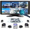 Alarm Sensor 10.36-Inch 6 Split Touchable 128GB Large Audio Screen 1080P Backup Camera Monitor & Built-in DVR Video for RV Truck Trailer Rear Side Front Reversing View Wired System Waterproof DCM106 view 1