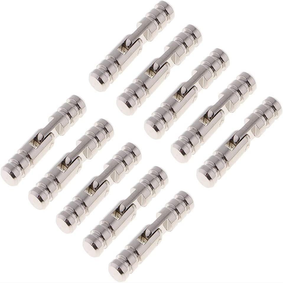 ICOBES Butt Hinges,Door Hinge,Latch Hasps,10x Copper Barrel Craft Gift Wooden Box Cylindrial Hinge Hidden 25 * 5mm