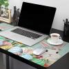 Oversized Gaming Mouse Pad, Easter Bunny with Eggs Blue Wooden Desk Mat for Home Office Extended XXL Computer Mouse Pad with Non-Slip Backing for Laptop Desktop Keyboard,35x15 inch view 2