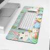Oversized Gaming Mouse Pad, Easter Bunny with Eggs Blue Wooden Desk Mat for Home Office Extended XXL Computer Mouse Pad with Non-Slip Backing for Laptop Desktop Keyboard,35x15 inch view 4