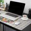 Oversized Gaming Mouse Pad, Easter Rabbit Eggs Spring Flowers Leaves Blue Plaid Desk Mat for Home Office Extended XXL Computer Mouse Pad with Non-Slip Backing for Laptop Desktop Keyboard,35x15 inch view 2