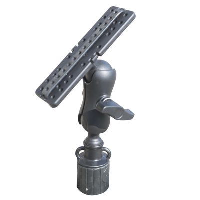 METER STAR New Upgrade Universal Fish Finder Mount Base, 360 Degrees Rotation Ball-Mount Fish Finder Bracket for Marine Boat Kayak Pontoon Canoe Can Installed in M6 Single Hole or Slide Rail