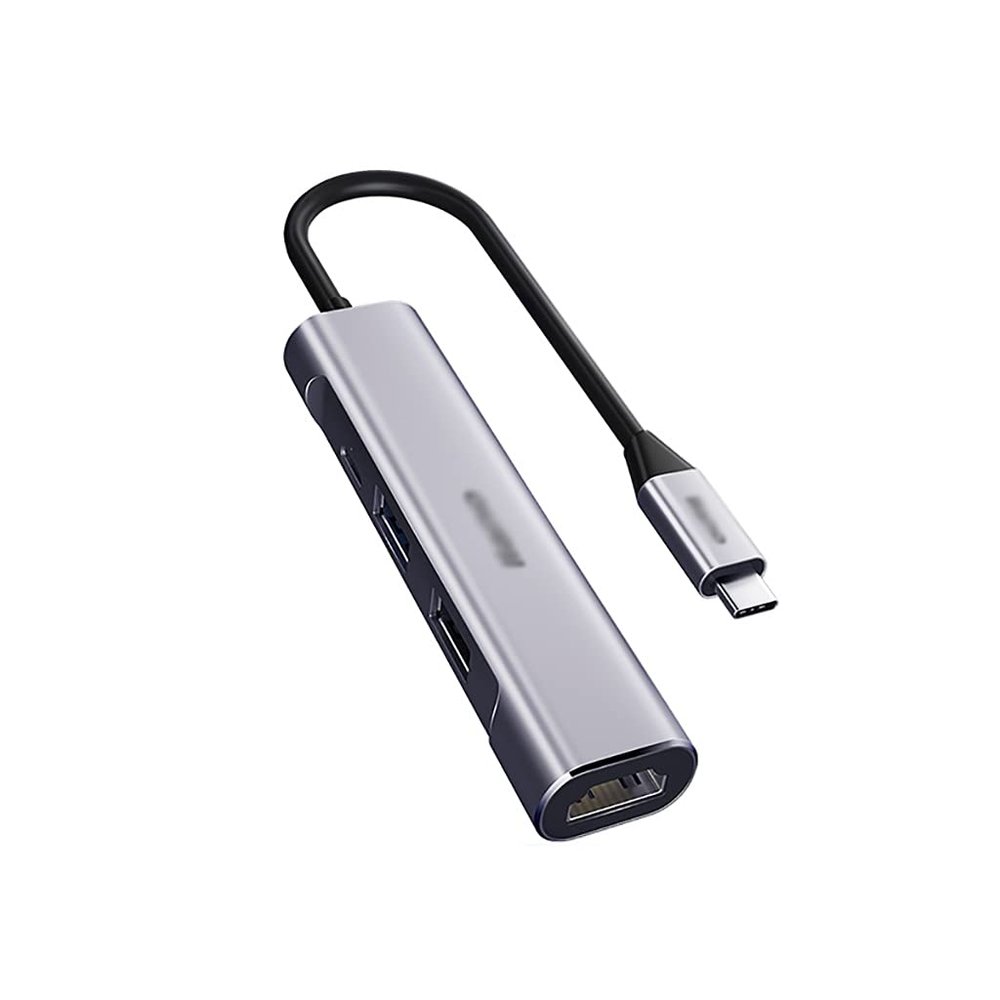 Port Expander USB C Hub 4 in 1 USB C to HDMI Adapter USB C Converter Adapter with 4K HDMI, USB 3.0 Ports, USB 2.0 Ports, PD 60W Charging USB Splitter