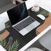 Oversized Gaming Mouse Pad, Boho Abstract Geometric Lines Gold Moon Plant Leaves Black Desk Mat for Office Extended XXL Computer Mouse Pad with Non-Slip Backing for Laptop Desktop Keyboard,35x15 inch view 3