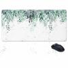 Oversized Gaming Mouse Pad, Spring Green Leaf Eucalyptus Leaves Farm Plant Desk Mat for Home Office Extended XXL Computer Mouse Pad with Non-Slip Backing for Laptop Desktop Keyboard,35x15 inch view 1