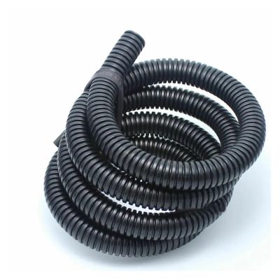 3Meter Diameter7-28MM Black Plastic Corrugated Pipe Cable Wire Protection Black Sleeve Pipe Wire Harness Hose (Color : 3meter, Size : 25MM_Close)