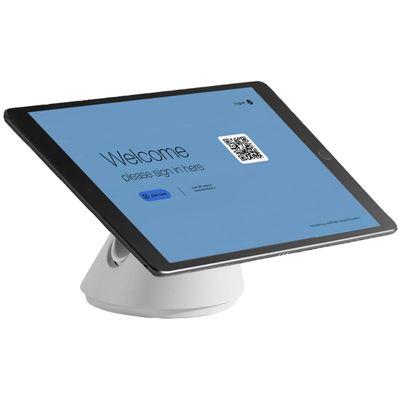 Bouncepad Click iPad POS Stand & Docking Station | iPad Stand for Business | Compatible with All Tablet Models | Table Mount Tablet Kiosk Register | White