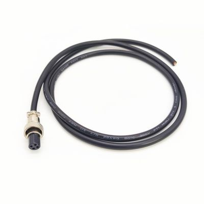 GX12 4 Pin Cable Single Female Aviation Cordset, GX12 4 Pin Panel Mount Circular Metal Aviation Connector Adapter Female Head Cable5Meter