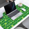 Oversized Gaming Mouse Pad, St. Patrick's Day Yellow Clover Green Striped Desk Mat for Home Office Extended XXL Computer Mouse Pad with Non-Slip Backing for Laptop Desktop Keyboard,35x15 inch view 3
