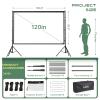 AAJK 120in Outdoor Projector Screen with Stand,Portable 16:9 4K HD Indoor Outdoor Projection Screen with Wrinkle-Free Design, Ideal for Home Theater and Backyard Cinema  Includes Carry Bag view 4