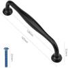 SwePer Handles,Handle Set,12 Pack Black Cabinet Doors Pull Handles 128mm Hole Centre Aluminum Kitchen Cupboard Handles Bow Shape Furniture Drawers Knobs Handle view 2