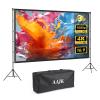 AAJK 100in Projector Screen with Stand,Portable 16:9 4K HD Indoor Outdoor Projection Screen with Wrinkle-Free Design, Ideal for Home Theater and Backyard Cinema  Includes Carry Bag view 1