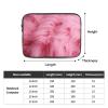Pink Velvet Furry Textured Pattern Laptop Sleeve Case 12 inch Laptop Bag Shockproof Protective Notebook Case Computer Carrying Bag Case view 2