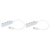 Hemoton 2pcs High-Speed USB Port Hub Adapter for Laptop and Pc Multi-Device Charger Splitter Play USB Hub White view 1