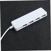 Hemoton 2pcs High-Speed USB Port Hub Adapter for Laptop and Pc Multi-Device Charger Splitter Play USB Hub White view 2