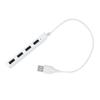 Hemoton 2pcs High-Speed USB Port Hub Adapter for Laptop and Pc Multi-Device Charger Splitter Play USB Hub White view 4