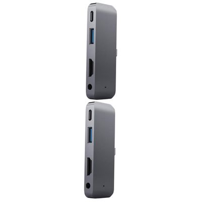 Hemoton 2pcs USB- Adapter USB Pd Charging and Headphone Jack Compact for Laptops and Mobile Devices Grey