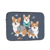 NONHAI Wearing Clothes Corgi Dogs Laptop Sleeve Case 17 inch Laptop Bag Shockproof Protective Notebook Case Computer Carrying Bag Case, Black view 1