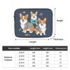 NONHAI Wearing Clothes Corgi Dogs Laptop Sleeve Case 17 inch Laptop Bag Shockproof Protective Notebook Case Computer Carrying Bag Case, Black view 2