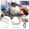 jojofuny 2sets 4 Wire Phone Wire Telephone Cable Flat Extension Cord Phone Cord Long for Landline 3pcs*2 view 2