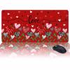 Oversized Gaming Mouse Pad, Valentine's Day Love Heart Tree Leaves Red Desk Mat for Home Office Extended XXL Computer Mouse Pad with Non-Slip Backing for Laptop Desktop Keyboard,35x15 inch view 1
