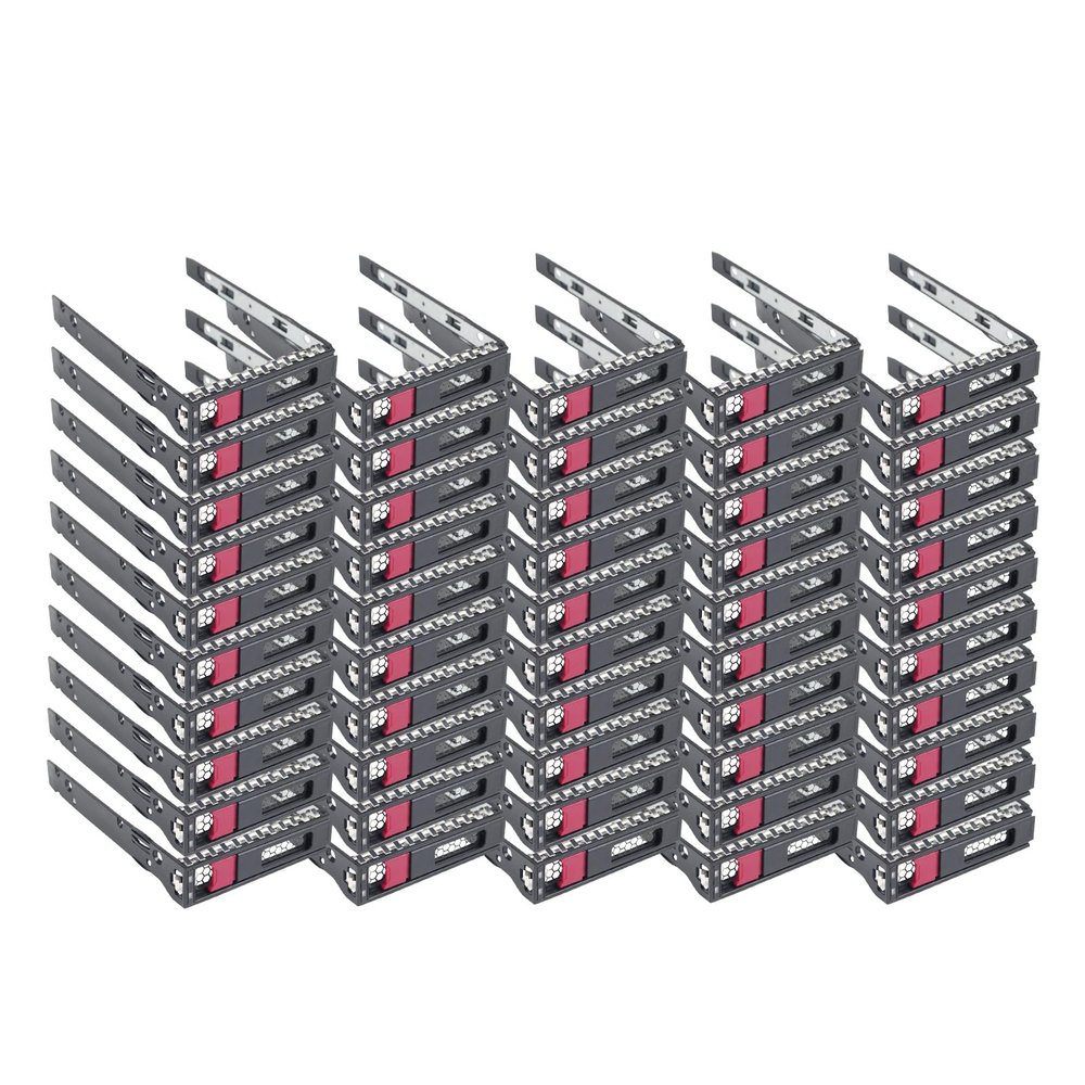 50 Pack Hard Drive Bracket 774026-001 797520-001 797519-001 SSD Caddy 3.5 Hard Drive Tray Caddy Compatible with HP ProLiant ML110 ML350 DL325 ML30 DL20 G10 Gen10 HP Apollo 4510 4200 G9 Gen9