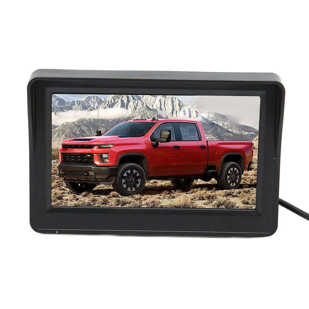 4.3 inch TFT LCD Display Backup Camera Monitor, Backup Monitor Display, DC 12V Rotatable Stand Rear View Reverse Back Up Display Support for NTSC for PAL for Car Truck RV
