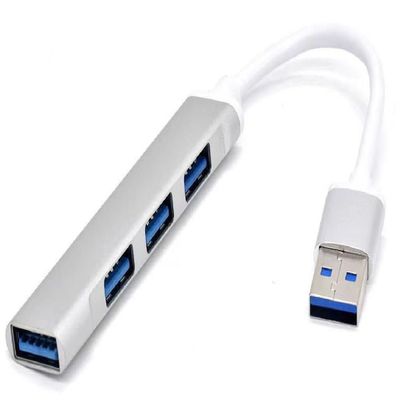 CEFESFY USB Hub 4 Ports, Multiple USB 3.0 Hub, USB A Splitter for Laptop with USB C Power Port, USB Extender for A Port Laptop, Windows, Linux and More