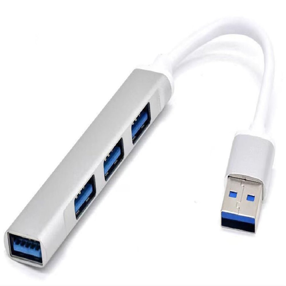 CEFESFY USB Hub 4 Ports, Multiple USB 3.0 Hub, USB A Splitter for Laptop with USB C Power Port, USB Extender for A Port Laptop, Windows, Linux and More