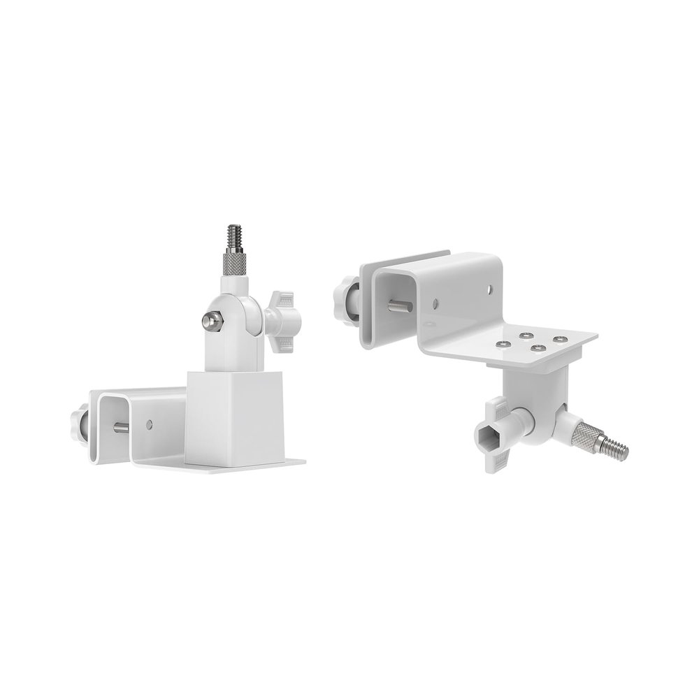 Holicfun Gutter Mount Kit for Solar Panels and Cams - Compatible with Ring, Blink, Eufy, Arlo, and More - Fits 1/4"-20 Threaded Rear-Mount Cameras and Solar Panels - White