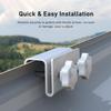 Holicfun Gutter Mount Kit for Solar Panels and Cams - Compatible with Ring, Blink, Eufy, Arlo, and More - Fits 1/4"-20 Threaded Rear-Mount Cameras and Solar Panels - White view 4