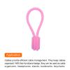 MECCANIXITY Magnetic Cable Clips 4.3 Inch x 0.6 Inch Rose Red Magnetic Cord Organizer Cable Ties Reusable Twist Ties for Home, Kitchen, Office, 10 Pcs view 4