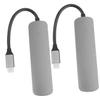 Hemoton 2pcs USB Hub Type-c Adapter for Laptop and Phone Expansion USB Outputs for Connecting Keyboard Mouse Printer view 1