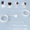 Uogw 50Ft/15m Outdoor Power Adapter Compatible with Wyze Cam V4,WYZE Duo Cam Pan,WYZE Pan V4/V3/V2/OG,Cam V3,Long Flat Extension Cable Replace for Plug,IP67 Waterproof Power Cable - White view 1