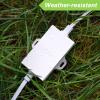 Uogw 50Ft/15m Outdoor Power Adapter Compatible with Wyze Cam V4,WYZE Duo Cam Pan,WYZE Pan V4/V3/V2/OG,Cam V3,Long Flat Extension Cable Replace for Plug,IP67 Waterproof Power Cable - White view 3