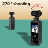 gernie 4K HD Action Camera, 1.3in Screen WiFi Pocket Camera 270 Rotatable Anti Shaking Sports Camcorder with Mic Clip and 98ft Waterproof Case for Outdoor Riding Diving Shooting, gernie5f3eiyxhab view 3