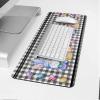 Oversized Gaming Mouse Pad, Easter Gnome Rabbit Eggs Black White Plaid Desk Mat for Home Office Extended XXL Computer Mouse Pad with Non-Slip Backing for Laptop Desktop Keyboard,35x15 inch view 4