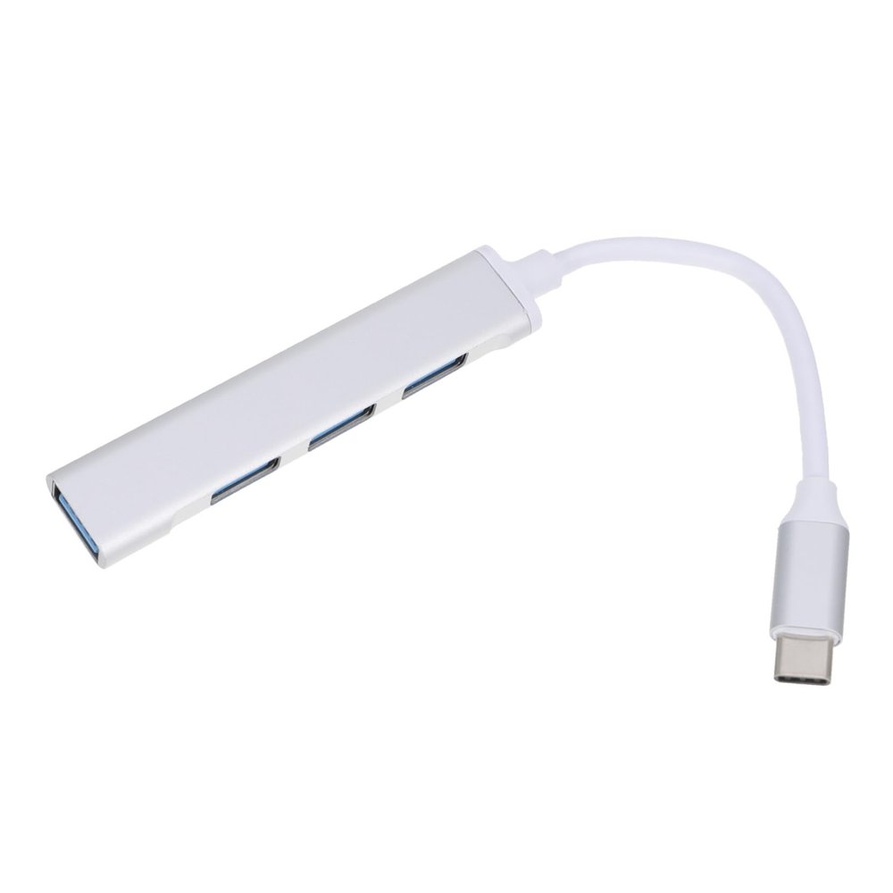 Hemoton 3pcs Type-c USB Hub USB Splitter Adapter Portable Aluminum Data Hub for Laptops and Desktops