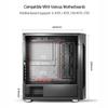 ATX Case,Mid-Tower PC Gaming Case E-ATX/ATX/M-ATX/ITX - Front I/O USB 3.0 Port - Fully Transparent Side Panels - RGB Fan and Remote Control and Controller (Size : 8 Fans) view 3