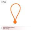 MECCANIXITY Magnetic Cable Clips 7.5 Inch x 0.5 Inch Orange Magnetic Cord Organizer Cable Ties Reusable Twist Ties for Home, Kitchen, Office, 6 Pcs view 3