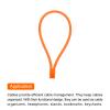 MECCANIXITY Magnetic Cable Clips 7.5 Inch x 0.5 Inch Orange Magnetic Cord Organizer Cable Ties Reusable Twist Ties for Home, Kitchen, Office, 6 Pcs view 4