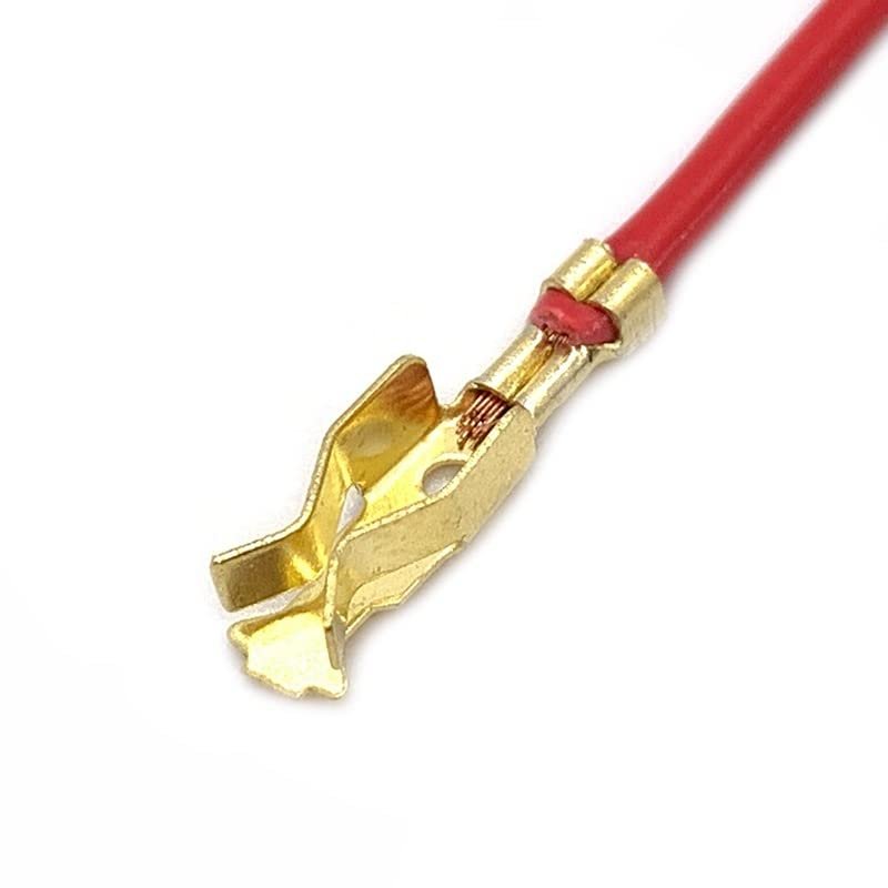 BUIEX G59 Automobile Crimping Terminal Wiring Harness Connector Copper Splice Pin Contact Lamp Holder with Cable DJD028-2 (Color : Female, Size : 50 Pcs)