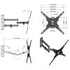 Adjustable Wall Mount, 26-55" TV Stand TMX400, Rotatable Bracket, Space-Saving, Max 30kg Load, Easy Installation view 2