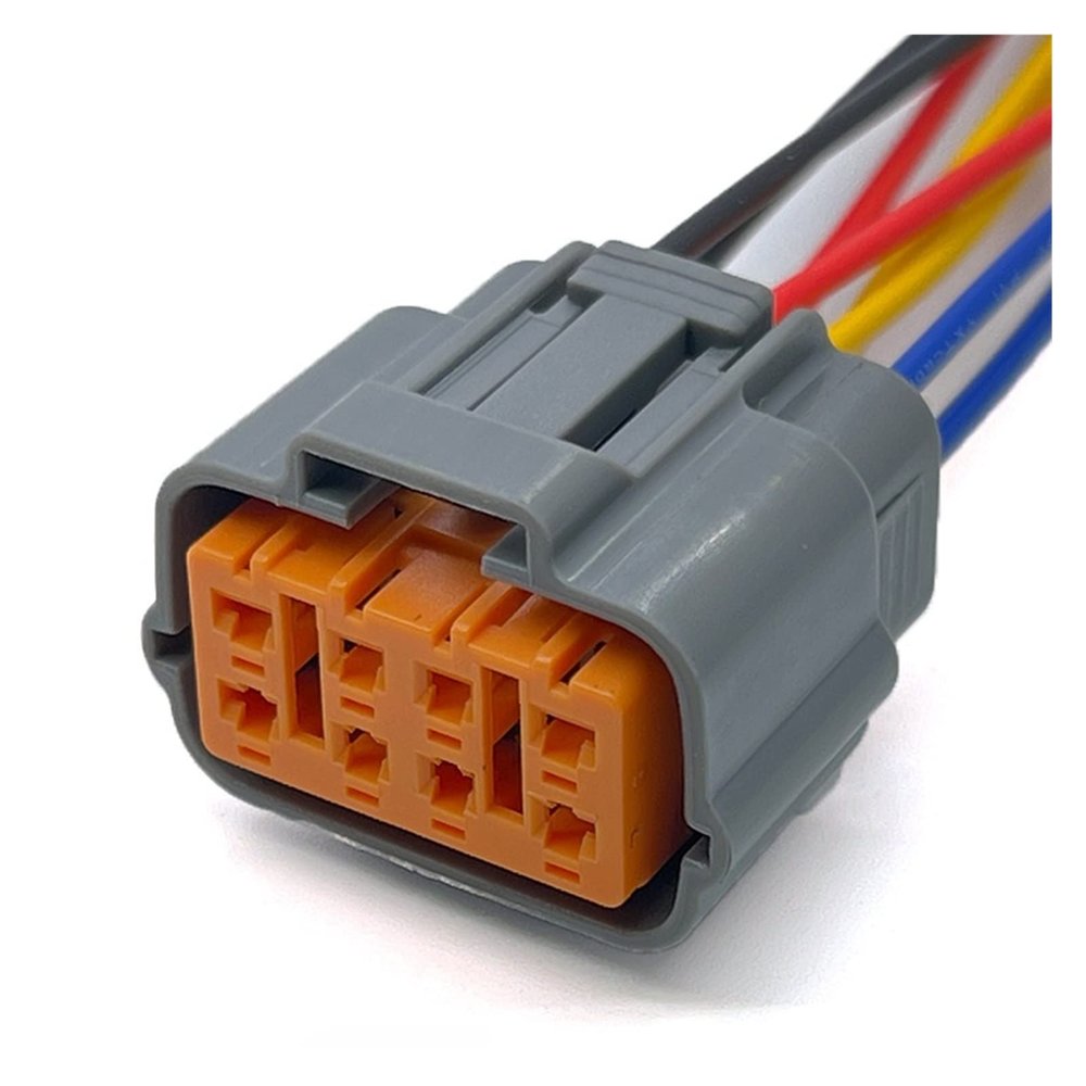 BUIEX 8 Pin Sumitomo Auto Electronic Waterproof Connector Plug Wiring Harness with Cable 6195-0054 6195-0051 Compatible with Ma~da Nissn Toy~ta (Color : 8Pin Female, Size : 1 Pc with 15cm Wire)