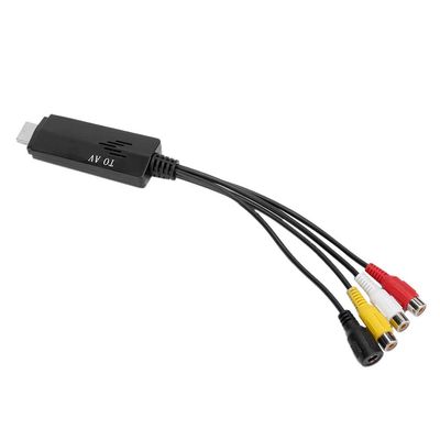Yctze to AV HD Video Converter Adapter Cable, Male to Female, for TV, VHS, VCR, DVD Burner, Digital to Analog Audio Conversion, Ideal for PS1 and Surrounding Video