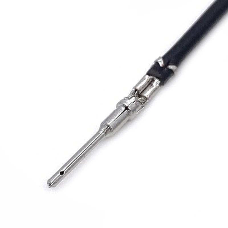 BUIEX 1.0mm DTM Crimp Terminal Wire Auto Elcetric Connector with Cable Pins 3-1447221-4 Insert Spring Round Male Female Blocks (Color : Male, Size : 50 Pcs)