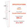 Long Zip Ties Heavy Duty 24 inch400 LBS Tensile Strength With Double Sided Toothed Super Durable Cable Ties Extra Large Wire Ties Adjustable Nylon Tie Wraps for Indoor Outdoor 100 Pack Black view 2