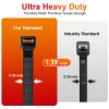Long Zip Ties Heavy Duty 24 inch400 LBS Tensile Strength With Double Sided Toothed Super Durable Cable Ties Extra Large Wire Ties Adjustable Nylon Tie Wraps for Indoor Outdoor 100 Pack Black view 3