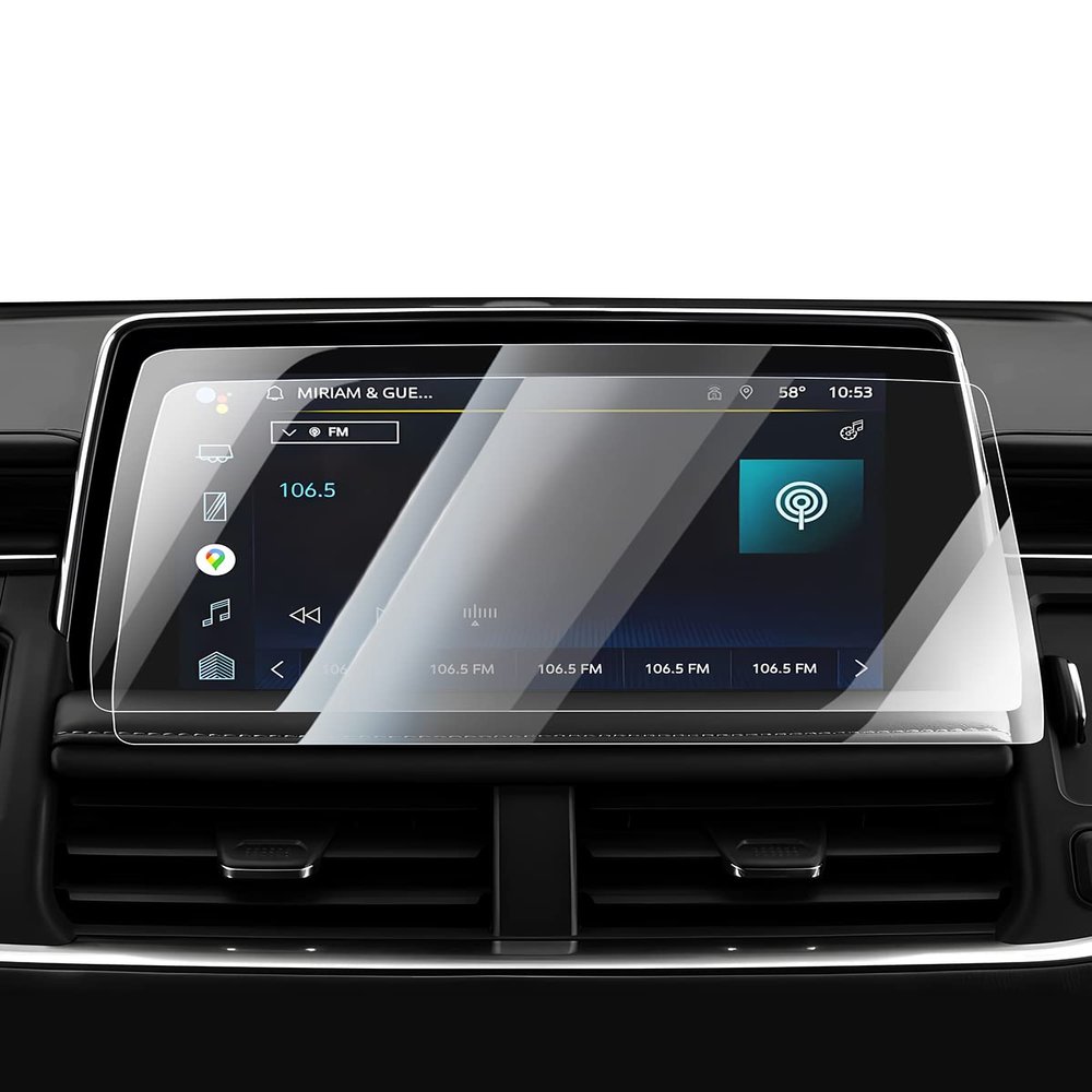 Karltys [Upgrade 2 Pack Screen Protector for 2021-2024 Chevy Tahoe/Suburban/GMC Yukon 10.2-Inch Accessories [No Glare & Fingerprint] for 9H Hardness Tempered Glass Navigation Touchscreen